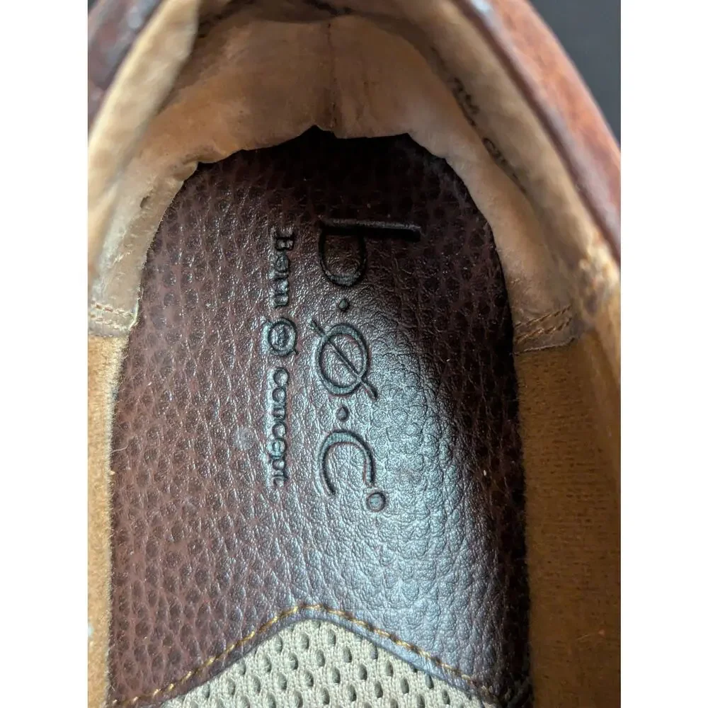 b.o.c. Born Concept Men's Brown Leather Slip-On Loafers Size 9M